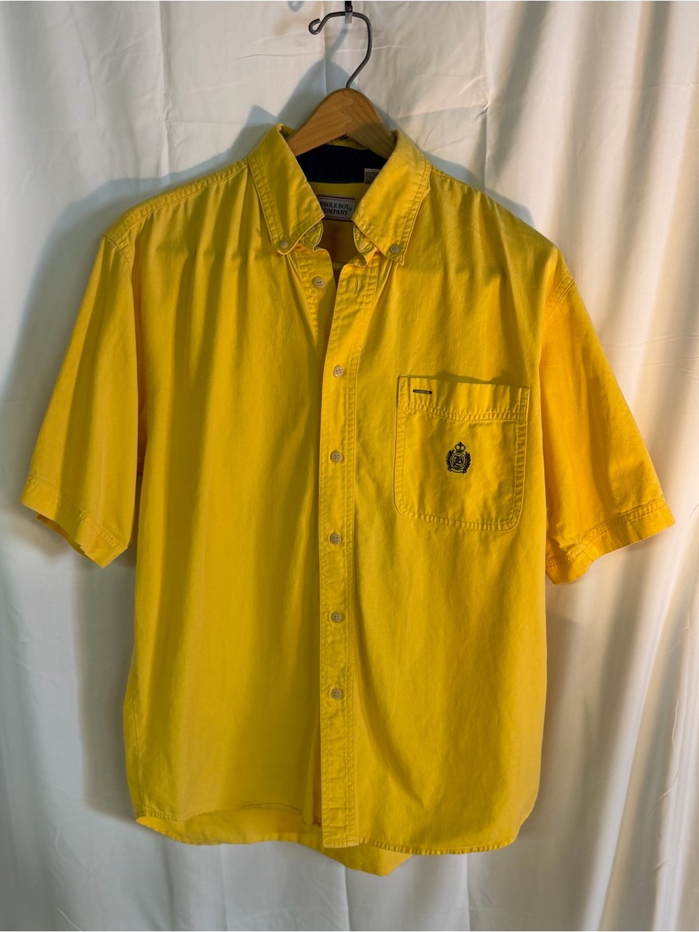Bugle Boy Bright Yellow Short-Sleeve Button-Down Shirt